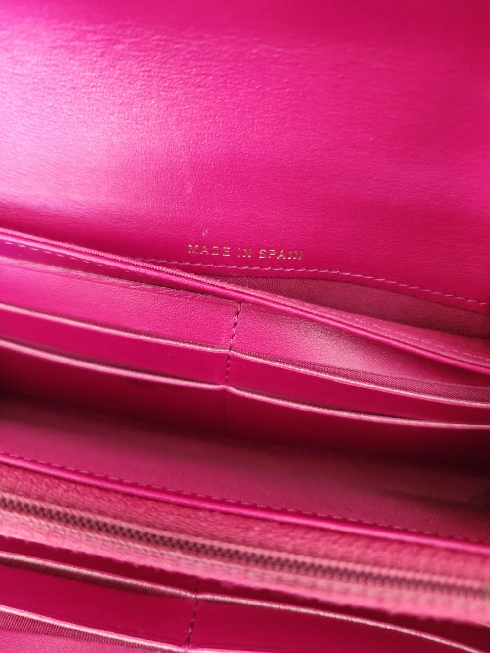 CHANEL CC Stich Leather Long Wallet